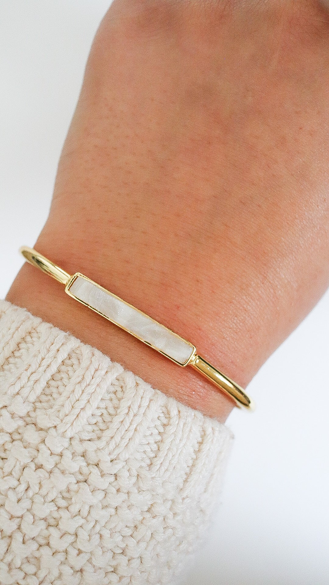 Understated White Bangle