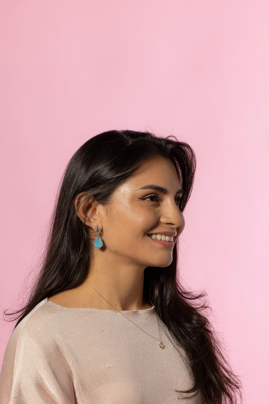 Ice Blue & Silver Earrings