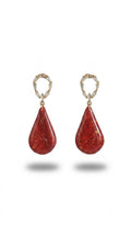 Red Swirl Earrings