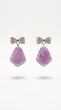 Mauve and Silver Earrings