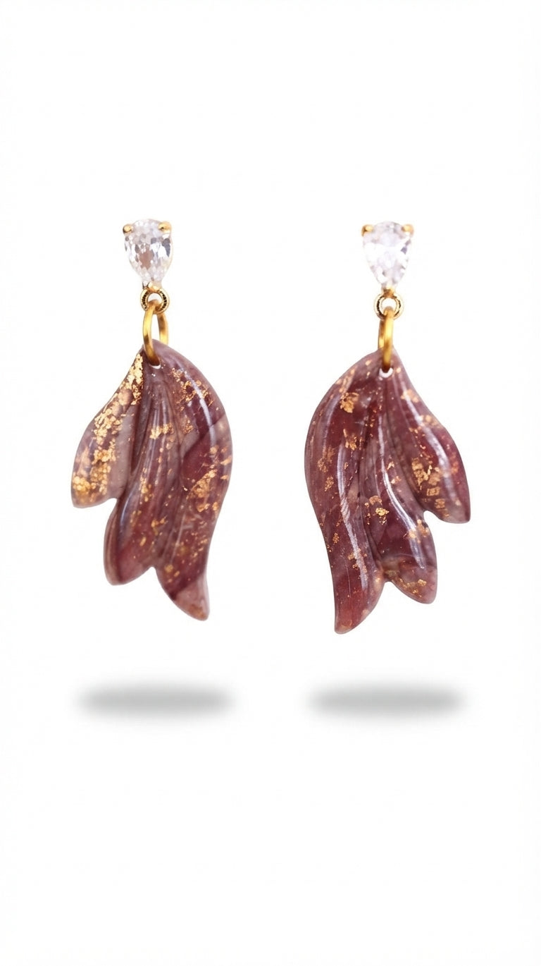 Wine Red Earrings