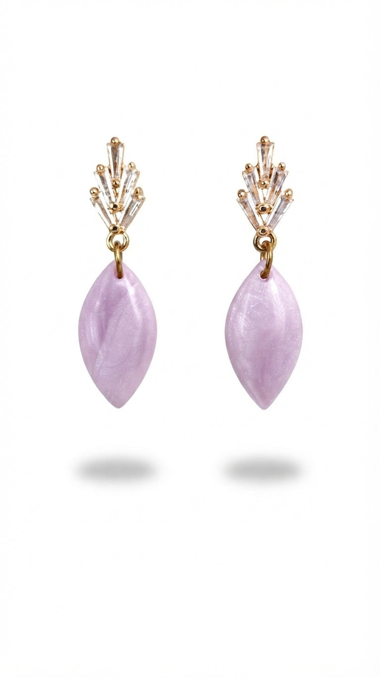 Purple Pearl Earrings