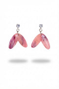Pink and Purple Galaxy Boomerang Earrings
