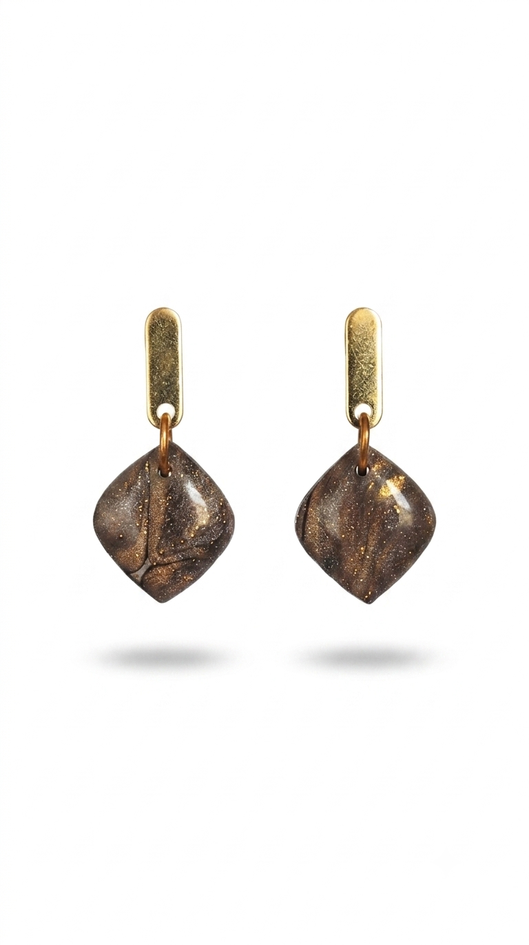 Brown Pearl Earrings