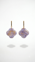 Lavendar Clover Earrings