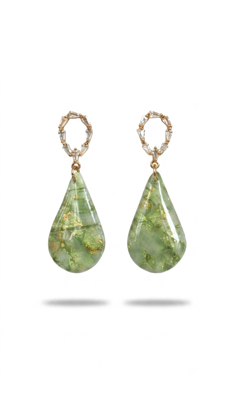 Sage & Gold Earrings
