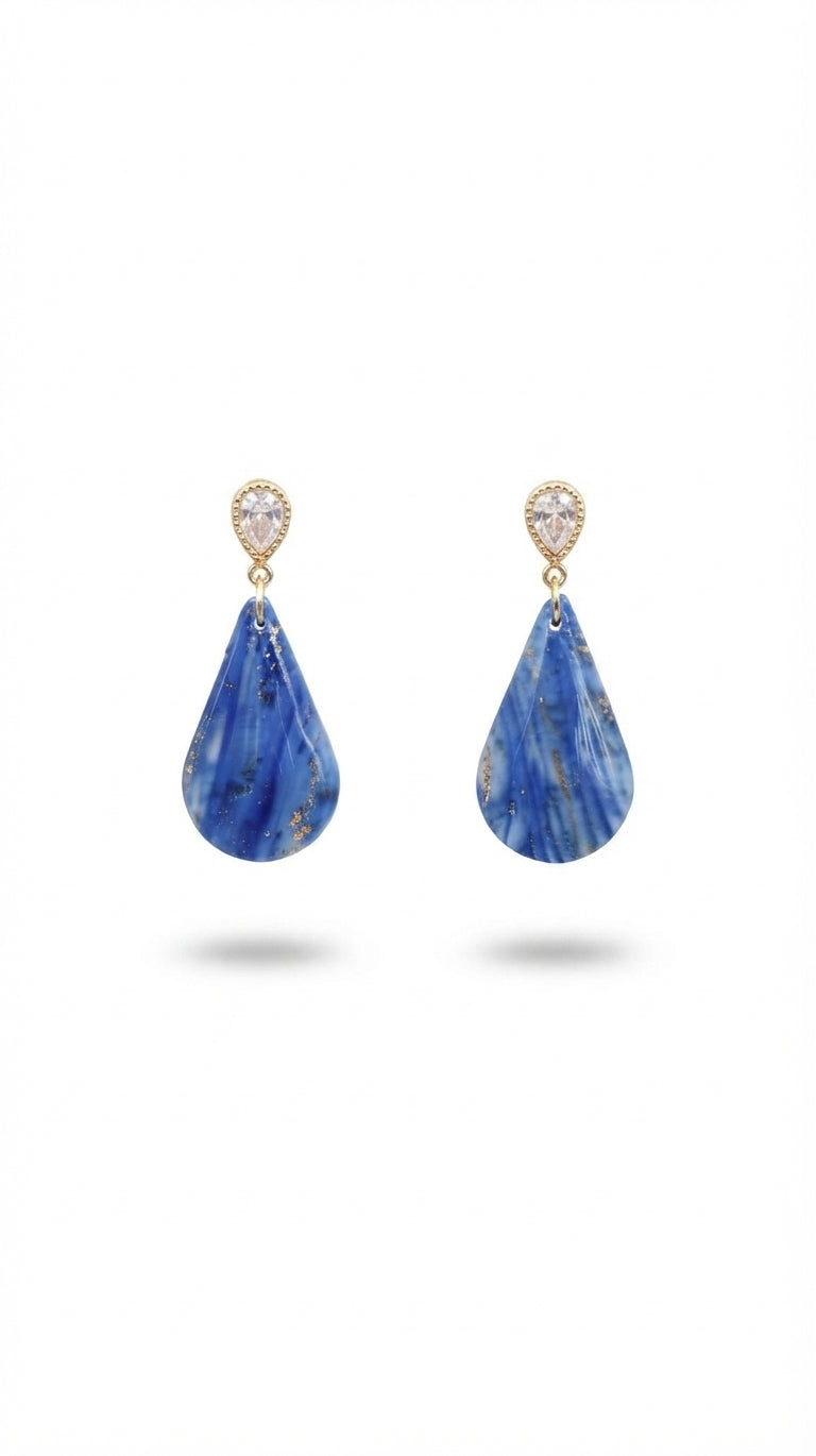 Blue & Gold Earrings
