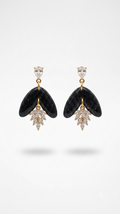 Black Boomerang Earrings