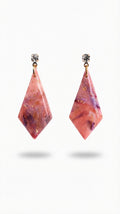 Pink and Purple Galaxy Tie Earrings