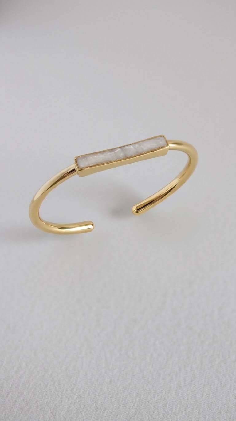 Understated White Bangle