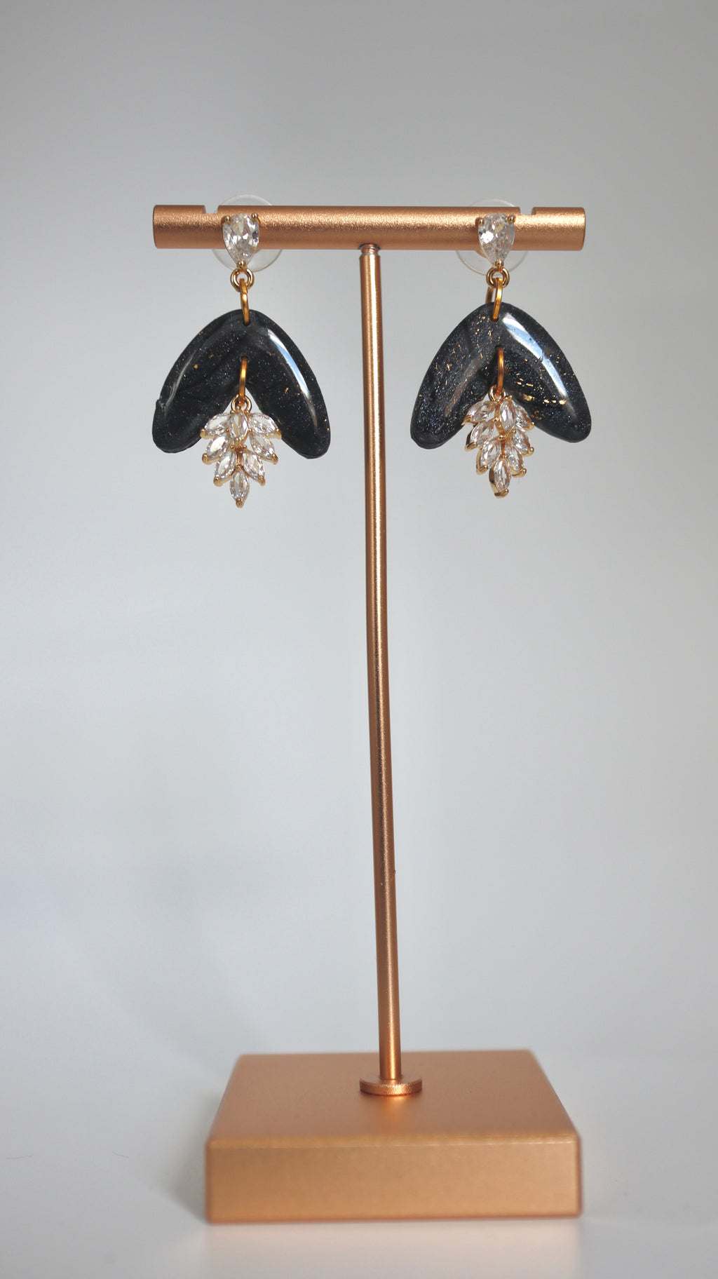 Black Boomerang Earrings