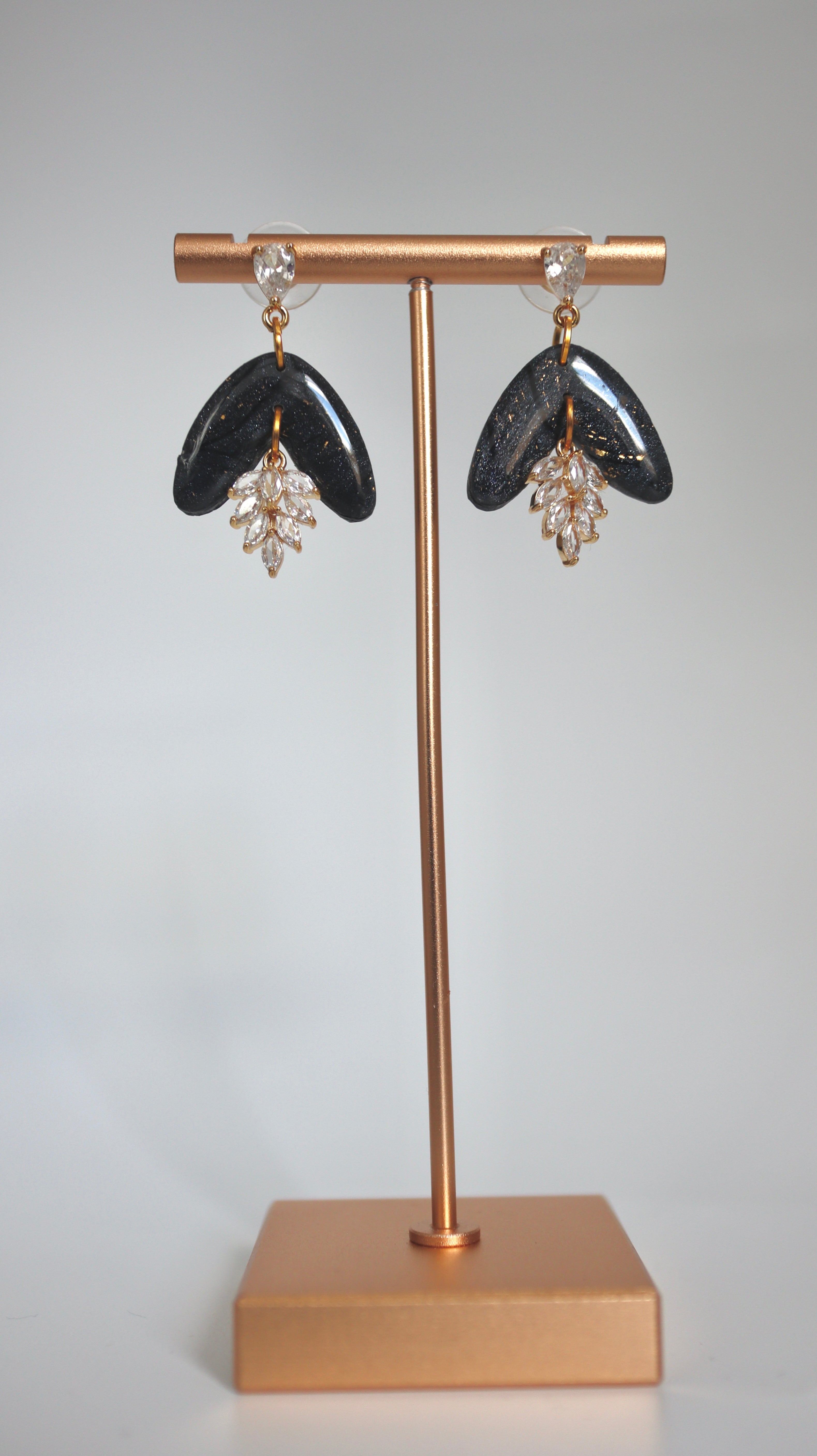 Black Boomerang Earrings